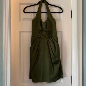 Forest Green Halter Dress
